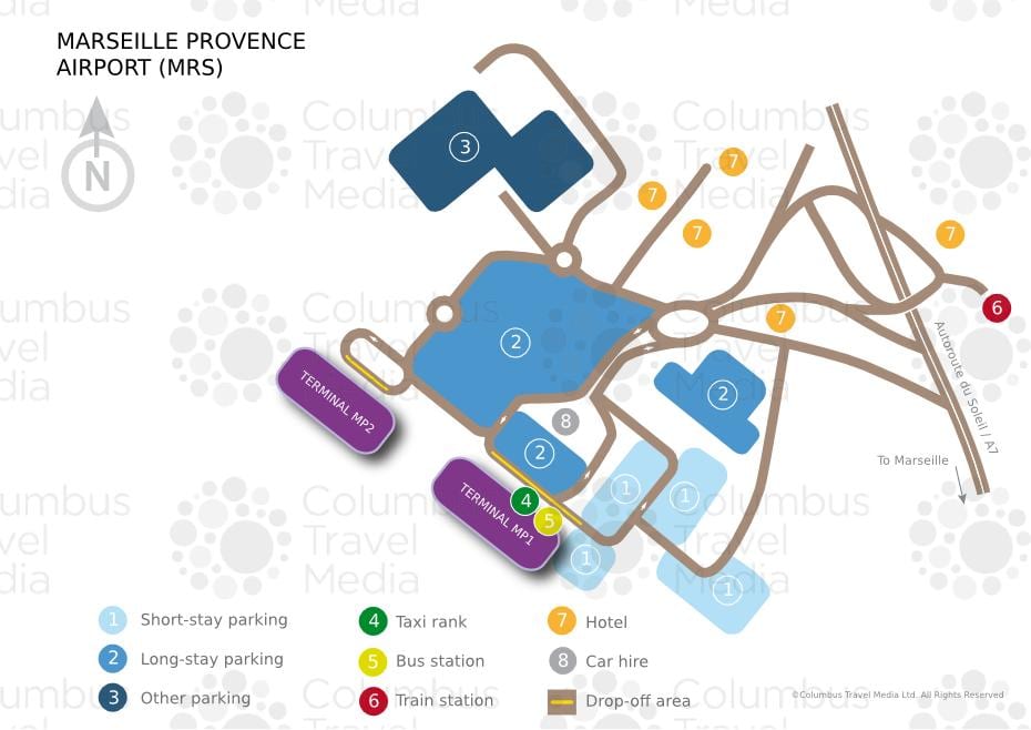 Marsella aeroport mp2 mapa