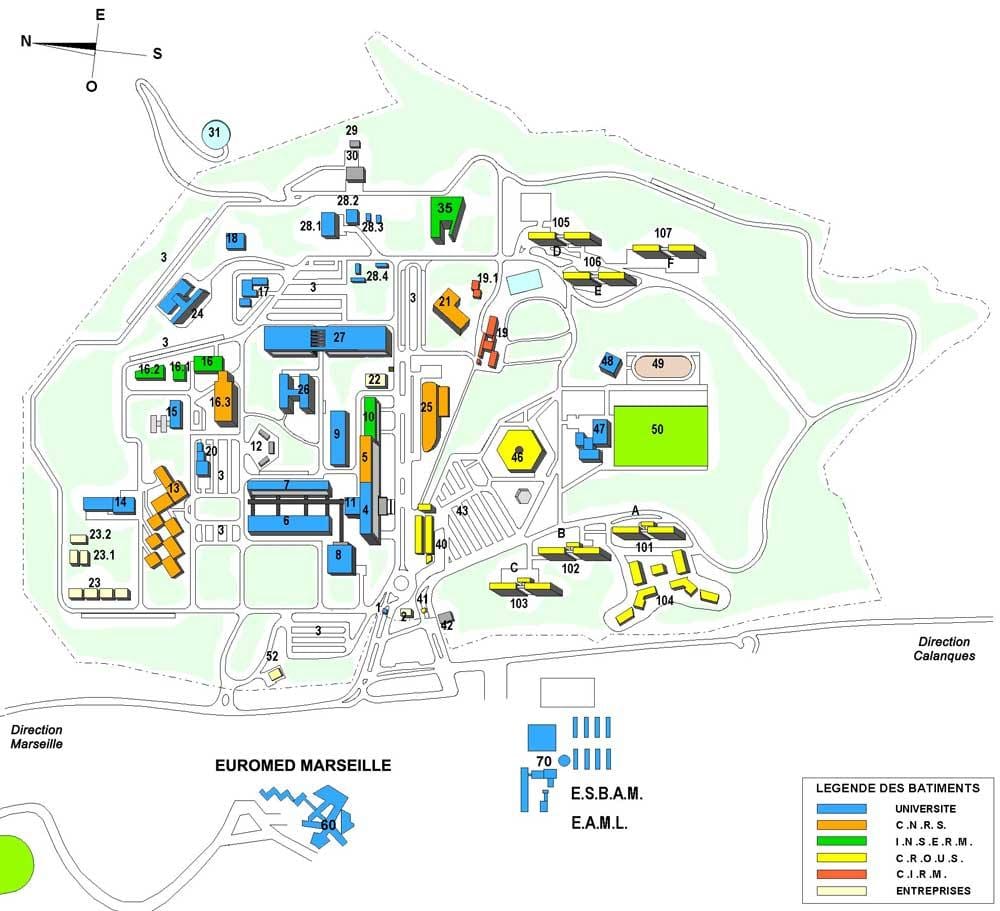 mapa de Marsella escola