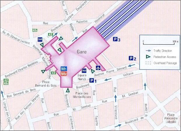 Marsella estació de tren mapa