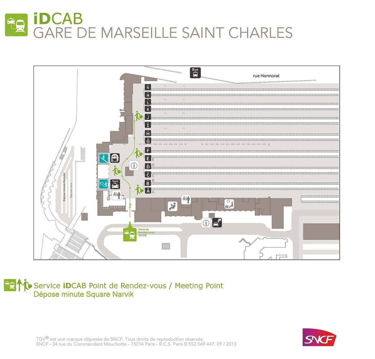 mapa de Marsella st charles estació de tren