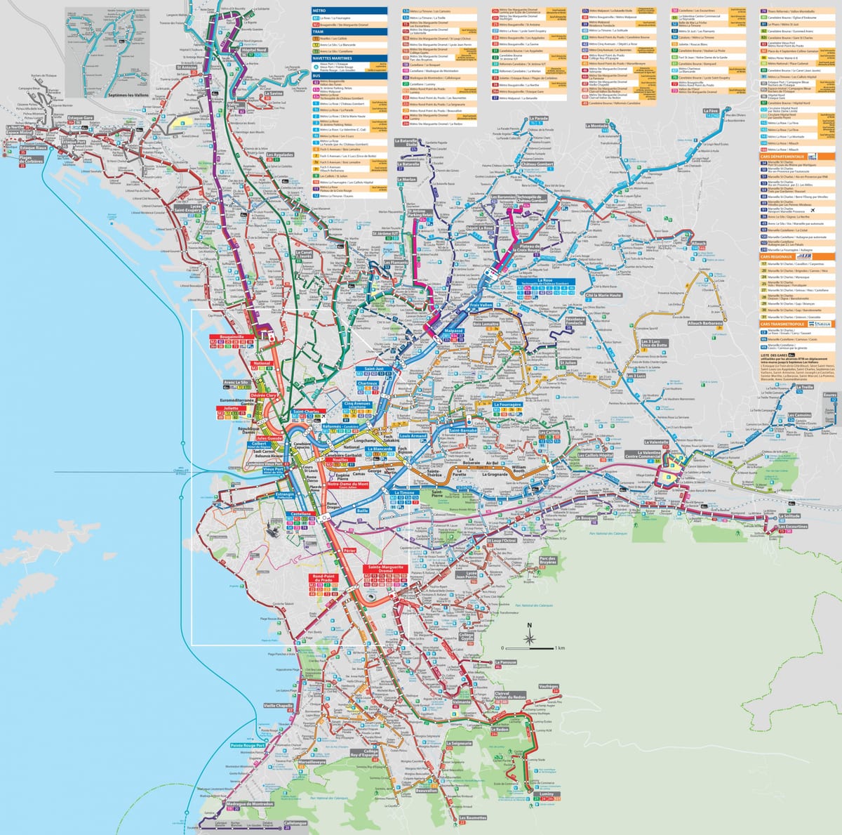 Marsella transport mapa
