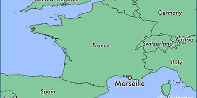 Mostra de Marsella a frança mapa