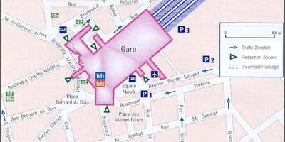 Marsella estació de tren mapa