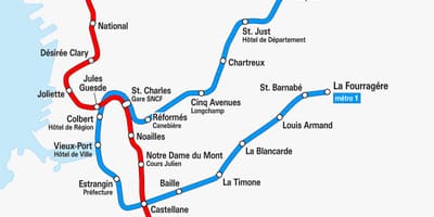 Mapa del metro de Marsella