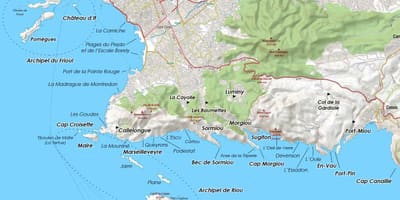 Mapa geogràfic de Marsella