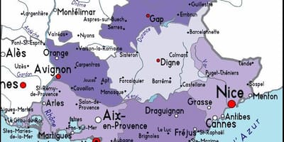 Mapa de la regió de Marsella